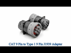CAT 9 Adaptor Pin ke Tipe 1 19pin J1939 untuk Excavator Caterpillar