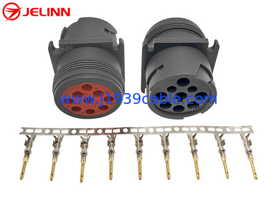 Tipe 1 Deutsch 9 Pin J1939 Male Plug Connector dengan 9 PCS Pin