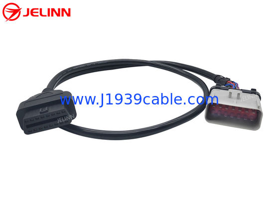 14 Pin RP1226 Kabel Pria ke OBD2 J1962 Wanita untuk 2019 dan Truk Berat Baru di Amerika Utara