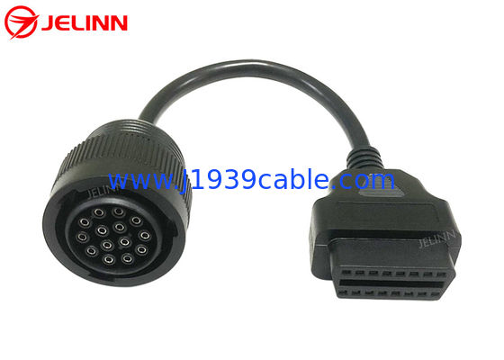 CAT 14 Kabel Diagnostik Pin ke OBD 2 OBD2 16 Pin untuk Caterpillar