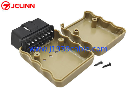 Custom OBD 2 Enclosures Case OBD2 Housing and Male Plug With Straight Pin (Kotak OBD 2 yang disesuaikan)
