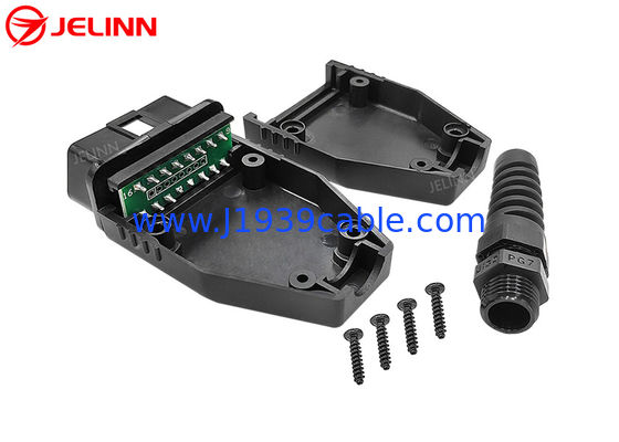 OBD2 OBDII Enclosure dengan Konektor J1962 OBD2 Pria dan Tabung Kawat