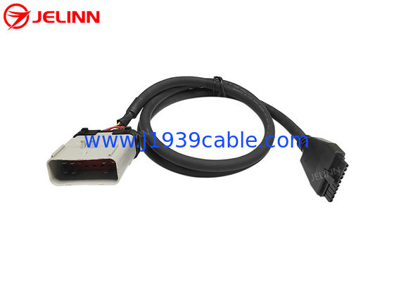 PT30 Kabel perangkat ELD 14Pin RP1226 Kabel untuk perangkat pembalakan elektronik Truk tugas berat di Amerika Utara
