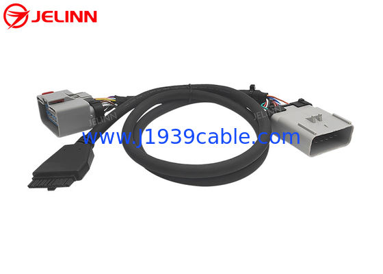 PT30 Kabel perangkat ELD 14Pin RP1226 Y Kabel untuk perangkat pembalakan elektronik Truk tugas berat di Amerika Utara